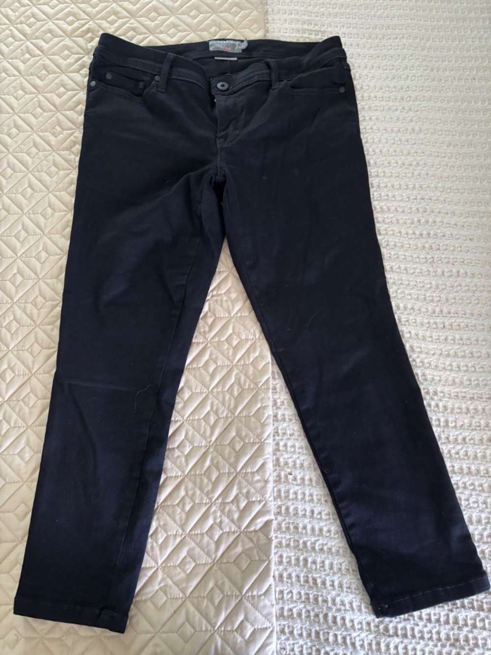 Torrid Luxe Skinny Jeans Womens 10 Xtra Short Black Wash Mid Rise Sateen Stretch